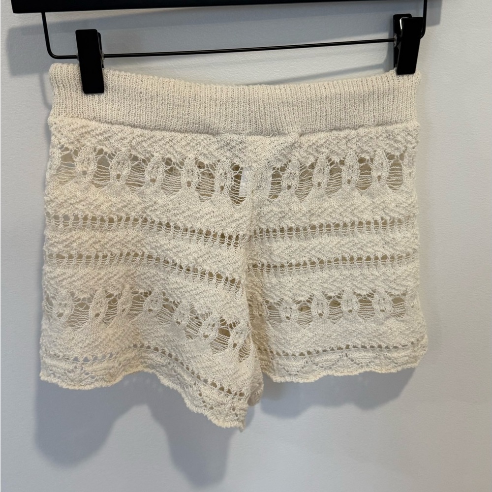 Zara Marching Set: Crochet Knit Top & Shorts Ecru - Picture 11 of 11